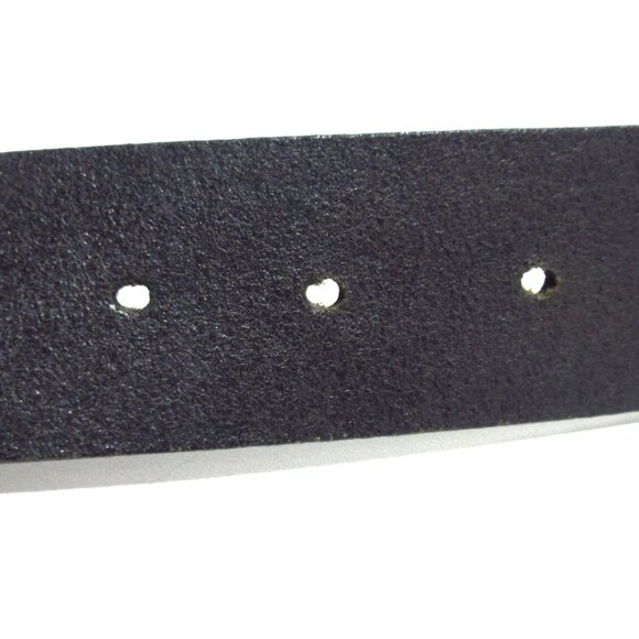 GUCCI Guccissima Black Silver Leather Hardware Belt 271-030525 - Picture 4 of 7